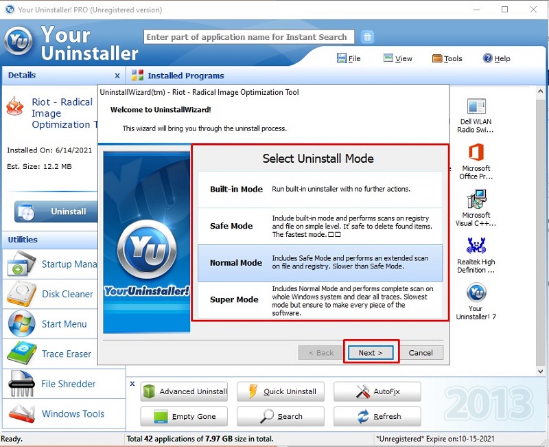 Cách gỡ ứng dụng bằng phần mềm Your Uninstaller