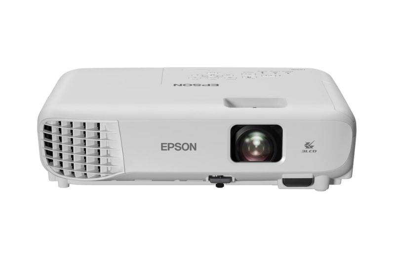Máy chiếu Epson EB-E500 hiển thị rõ ràng trong phòng học, phòng họp nhỏ