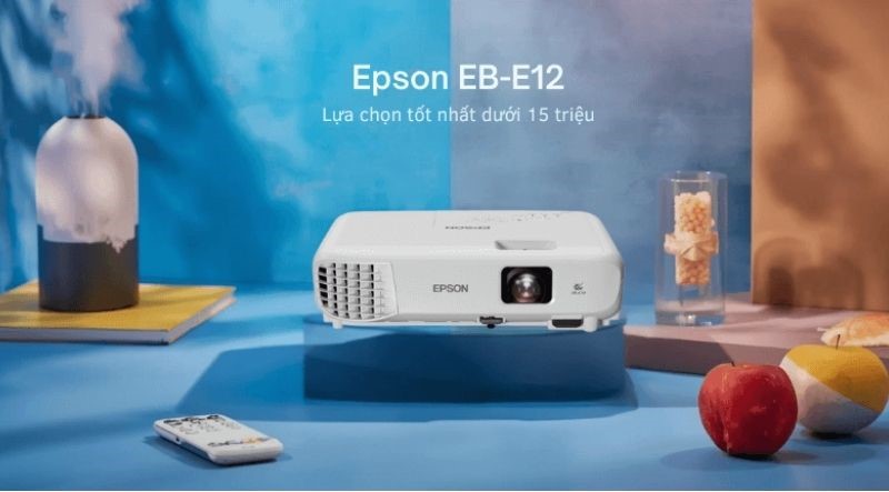 Máy chiếu Epson EB-E12 sở hữu trình chiếu đa năng với mức giá phải chăng, độ bền cao