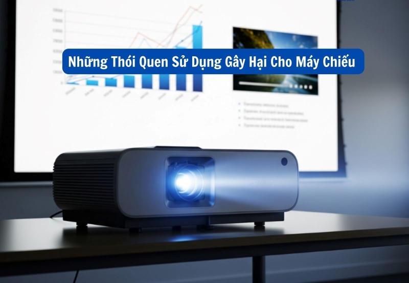 thói quen gây hại cho máy chiếu