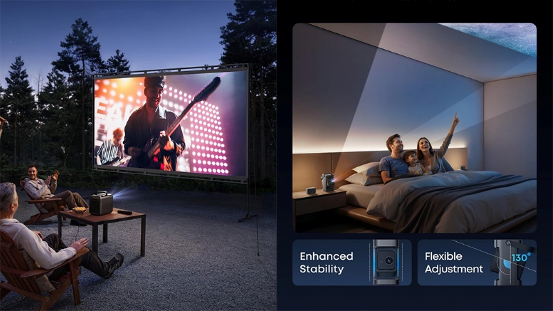 Máy Chiếu Đầu Tiên Có Loa Bluetooth Tách Rời Máy chiếu Anker Soundcore Nebula P1 sở hữu độ sáng cao, chất lượng hình ảnh ấn tượng và thiết kế âm thanh linh hoạt