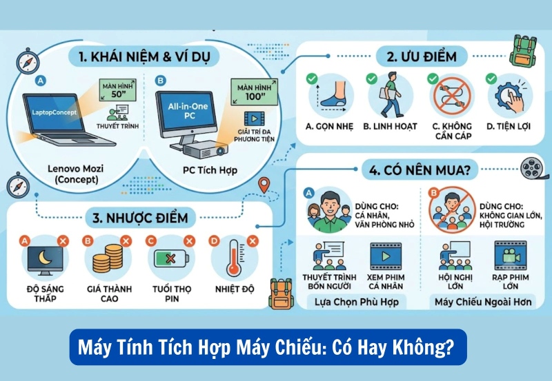 Máy tính tích hợp máy chiếu